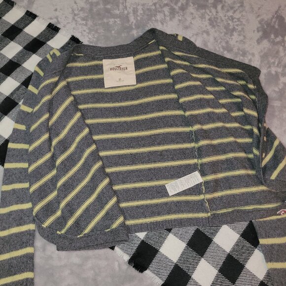 XS | Hollister | Striped Knit Open Flow Cardigan - Picture 1 of 6